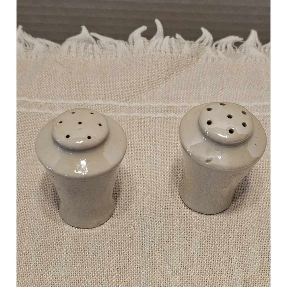 Vintage White Luster Floral Hand Painted Salt And Pepper Shakers Japan